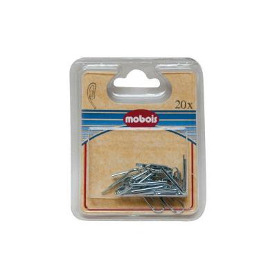 Agrafe escargot acier zingu&eacute; blister x 20 crochets