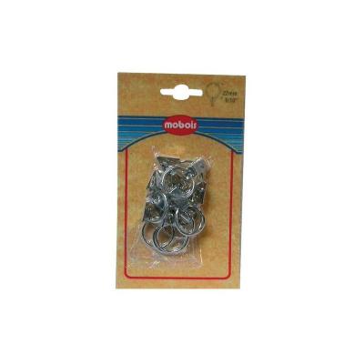 Anneau pince nickel&eacute; - Lot de 10 - D: 22 mm