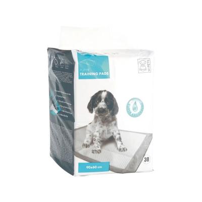 Tapis &eacute;ducateur blanc pour chiot 90 cm x 60 cm M-pets Lot de 30 tapis