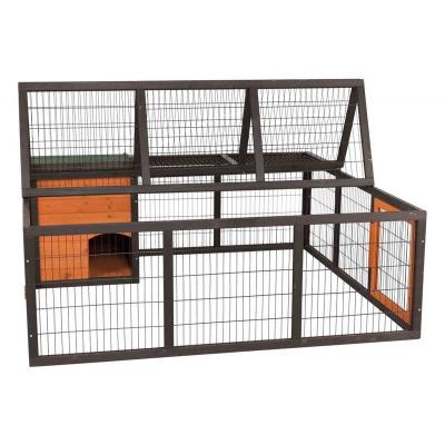 Enclos petits animaux avec couverture en bois Trixie Natura