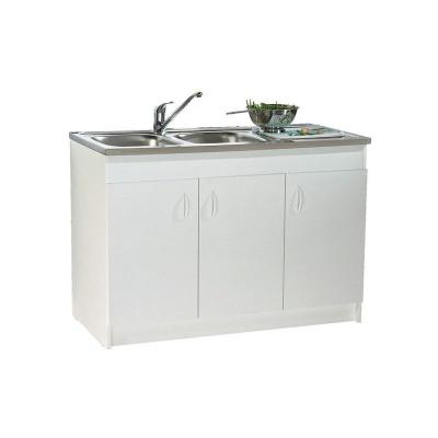 Neova - Meuble sous-&eacute;vier sim n.f. 3 portes blanc 1200x600