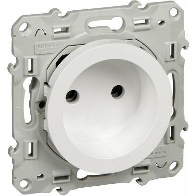 Prise De Courant 2p Odace Schneider Blanc Ral 9003 S526033/s520033