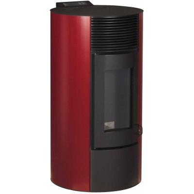 Optimo - Po&ecirc;le &agrave; granul&eacute;s rond &eacute;tanche cristo rouge bordeaux 12kW