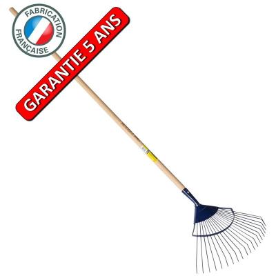 Outils perrin Balai &agrave; Gazon Dent Rond Professionnel Emmanch&eacute; Droit 150, 22 Dents
