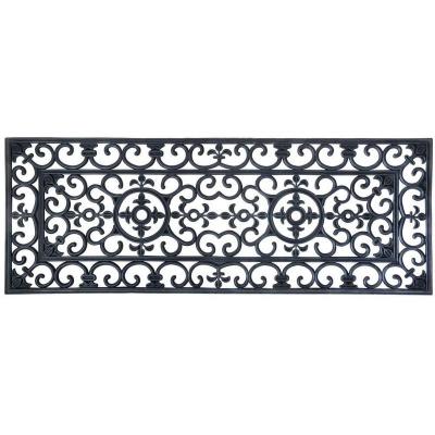 Paillasson - Caoutchouc - 120 x 45 cm - Livraison gratuite - Noir