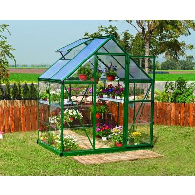 Serre de jardin en polycarbonate Hybrid  2,33 m&sup2;, Couleur Vert, Ancrage au sol Non