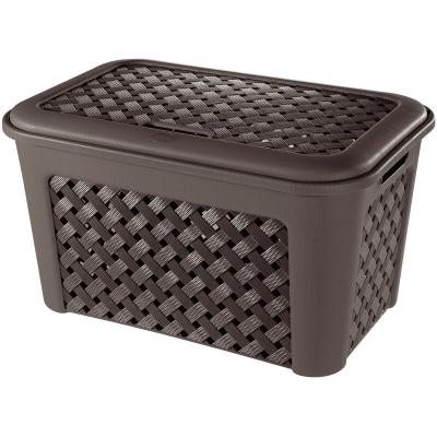 Panier &agrave; linge Tontarelli (58 x 38 x 33 cm) - Marron