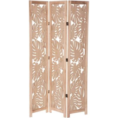 Paravent en feuilles de palmier naturelles beige