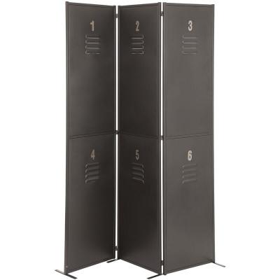 Cr&eacute;ateur d'int&eacute;rieur - Paravent en M&eacute;tal Deep Soul 170cm Gris Fonc&eacute;