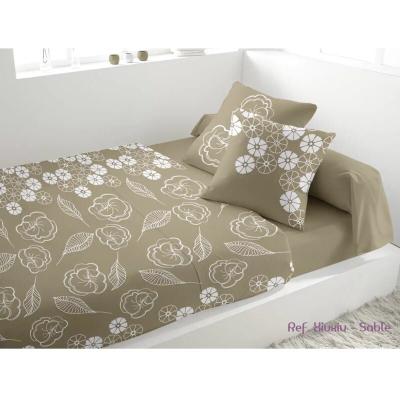 Eden 252318 Parure de Lit 5 Pi&egrave;ces Xiuxiu Sable 240 x 300 cm, Beige