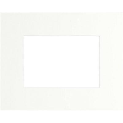 Passe-partout blanc cass&eacute; 30x40 cm ouverture 18x24 cm carton