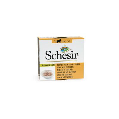 Schesir - Boite 70 g. - Chat - dans Le Bouillon de Cuisson - 14 x 70gr
