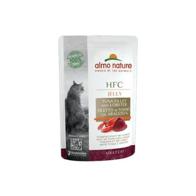 Lot Almo Nature HFC Jelly 24 x 55 g pour chat - filets de thon, homard