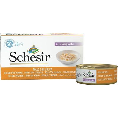 Schesir Chat - Filets De Poulet Et Citrouille Au Naturel 6X50 Gr 