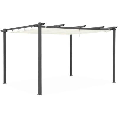 Tente de jardin, pergola aluminium 3x4m &eacute;cru