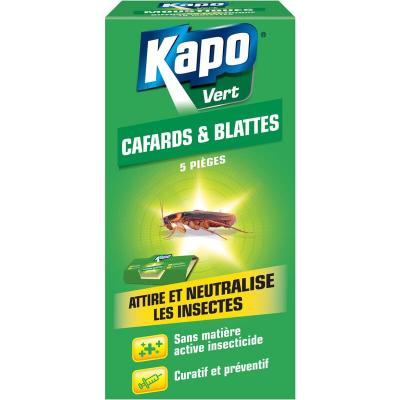 Pi&egrave;ges &agrave; cafards et blattes Kapo vert (x 5)