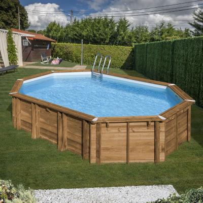 SUNBAY Piscine bois rectangulaire Lemon - 3,75 x 2 x H 0,68 m