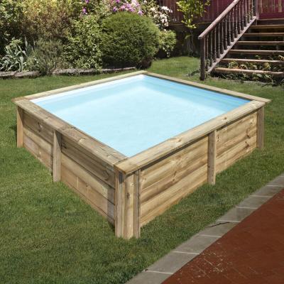 SUNBAY Piscine bois carr&eacute;e City - 2,25 x 2,25 x H 0,68 m