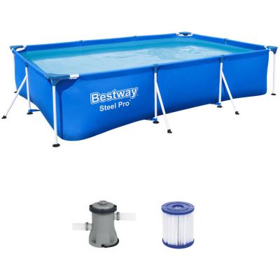 Piscine hors sol tubulaire splash avec filtre &agrave; cartouche 56411