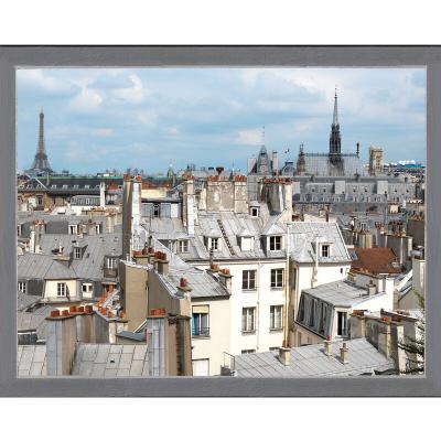 PLAGE  Sticker Fen&ecirc;tre trompe l'oeil adh&eacute;sive  - Toits de Paris60x75cm