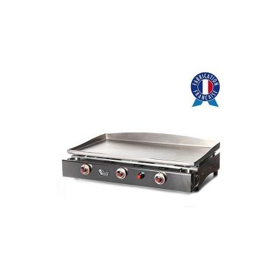 Plancha Gaz Tonio Lagoa 3 Feux Caisson et Plaque Inox