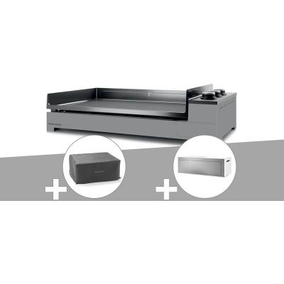 Plancha gaz Premium 75 acier avec housse et couvercle pour plancha - FORGE ADOUR