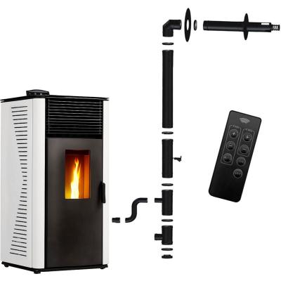 Po&ecirc;le &agrave; granul&eacute;s &eacute;tanche Anita 12 kW Blanc + Kit d'installation Complet