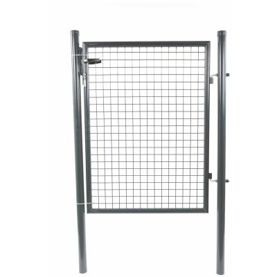 Filiac - Portillon grillag&eacute; gris - h. 1,20 x l. 1,00 m + serrure