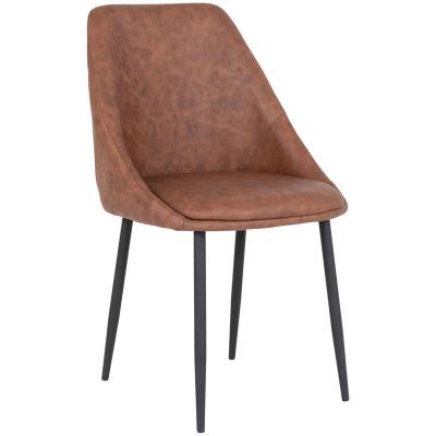 Porto Chaise de salle &agrave; manger, marron, noir. - Marron