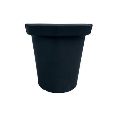 Plast'Up Rotomoulage Pot de Fleurs Delight 75L Noir, H : 60 cm