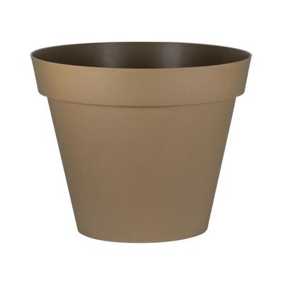 EDA Pot de fleur rond Toscane - &Oslash; 30 x H 26 cm - 10 L - Taupe