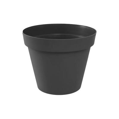 Pot Rond Toscane - 13x11.6cm - 1.1l - Anthracite - Eda Plastiques