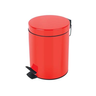 Poubelle &agrave; p&eacute;dale Acier sydney 3L Rouge - Rouge - Spirella