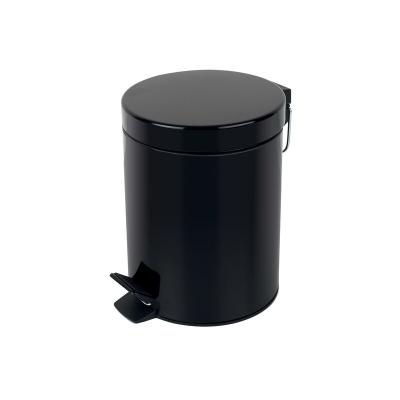 Poubelle &agrave; p&eacute;dale Acier sydney 5L Noir - Noir - Spirella