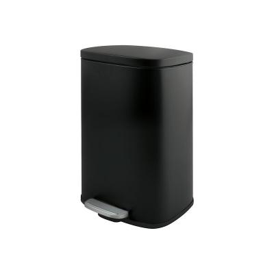 Spirella poubelle &agrave; p&eacute;dale de cuisine acier akira 30l noir mat