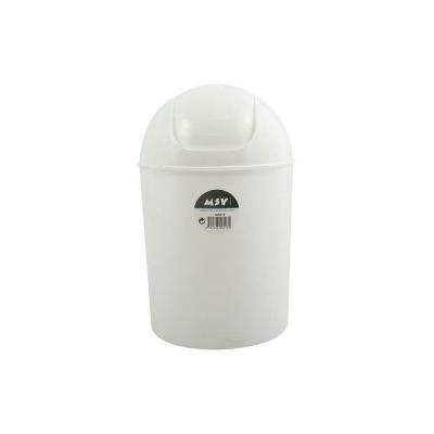 Msv poubelle &agrave; bascule ps 5l blanc