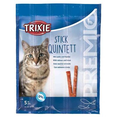 TRIXIE PREMIO Quadro-Sticks saumon/truite 5 &times; 5 g pour chat