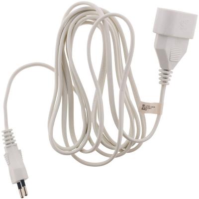 Prolongateur m&eacute;nager 6A HO3VVH2F 2 x 0.75 Blanc 5m - Zenitech