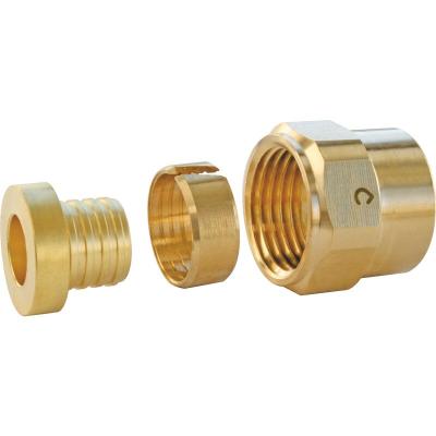 Raccord &agrave; compression - &eacute;crou tournant 12/17 - per &Oslash;12 - chrome