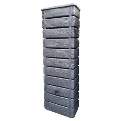 R&eacute;cup&eacute;rateur d'eau de pluie WOOD 300 L imitation bois anthracite -