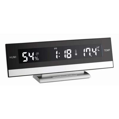 R&eacute;veil &agrave; quartz TFA Dostmann 60.2011 noir, argent
