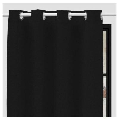 Soleil d'Ocre Eclipse Rideau occultant, Polyester, Noir, 140 x 180 cm