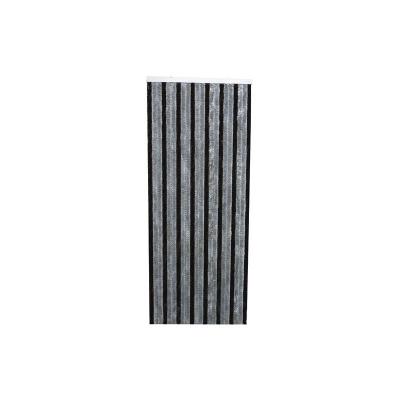 Rideau de porte Florence chenilles 90x220 cm - gris, noir - Morel