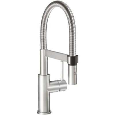 Robinet cuisine Steel expert compact, acier massif, Sans nettoyant