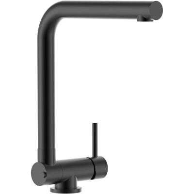 M&eacute;langeur &eacute;vier cuisine chrome noir mat rabattable 4,5cm orientable - sous fen&ecirc;tre bec pivotant