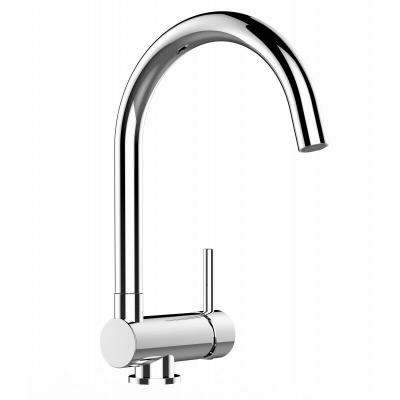 Robinet de cuisine chrom&eacute; rabattable sous fen&ecirc;tre 60mm bec pivotant 360&deg; VZSU010100
