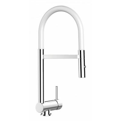 Robinet de cuisine chrom&eacute; rabattable sous fen&ecirc;tre 60mm, douche 2 jets d&eacute;tachable VZSU011001