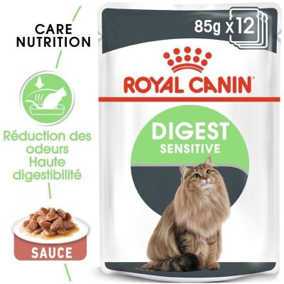 ROYAL CANIN Digest Sensitive Lot de 12 sachets fra&icirc;cheur 48 x 85 g