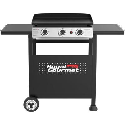 Plancha Gaz sur Chariot - 3 Br&ucirc;leurs Puissance 7.5kW - Plaque Amovible