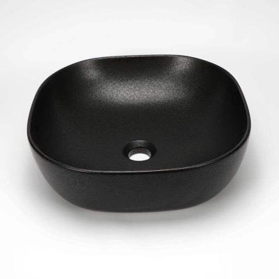 Vasque &agrave; Poser Carr&eacute;e - C&eacute;ramique Noir Mat - 41x41 cm - Vasco